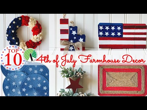 TOP 10 DOLLAR TREE DIY 4th of July Farmhouse Decor